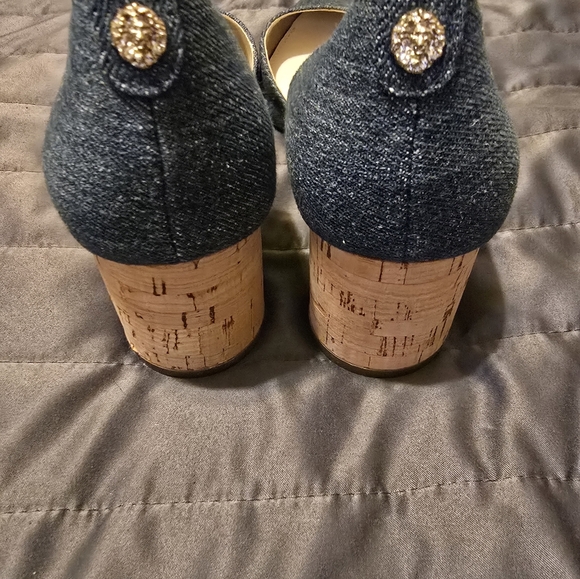 Anne Klein Dark Blue Denim Pointed D'Orsay Heels - Picture 5 of 5